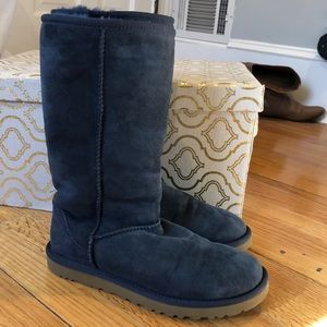 Navy tall UGGs
